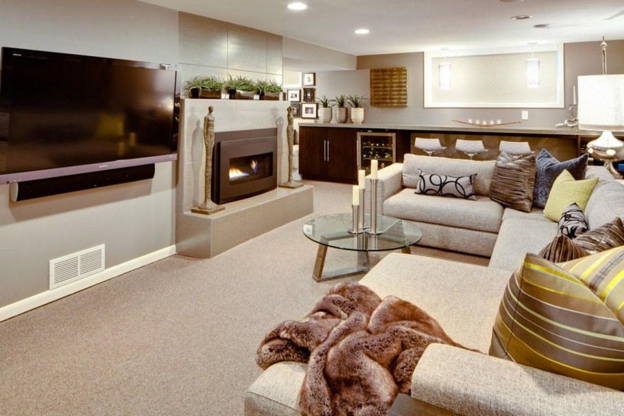 Гостиная в подвале