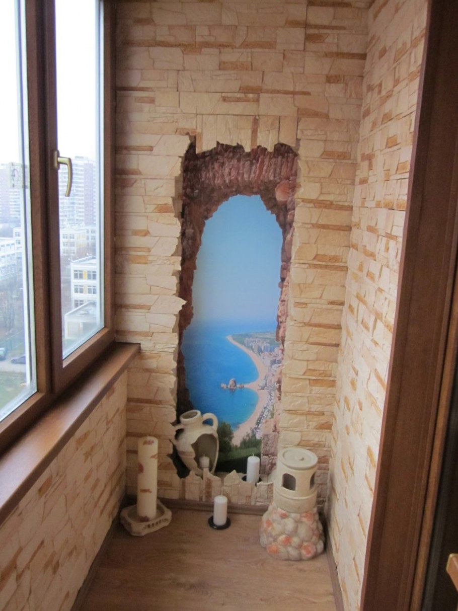 Отделка камнем оконного проема