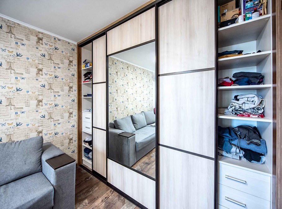 Встроенные угловые шкафы в спальню