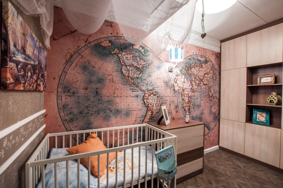 Жидкие обои в интерьере детской комнаты