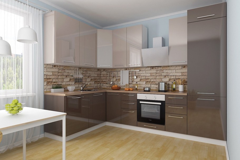 Уютная кухня в сером цвете