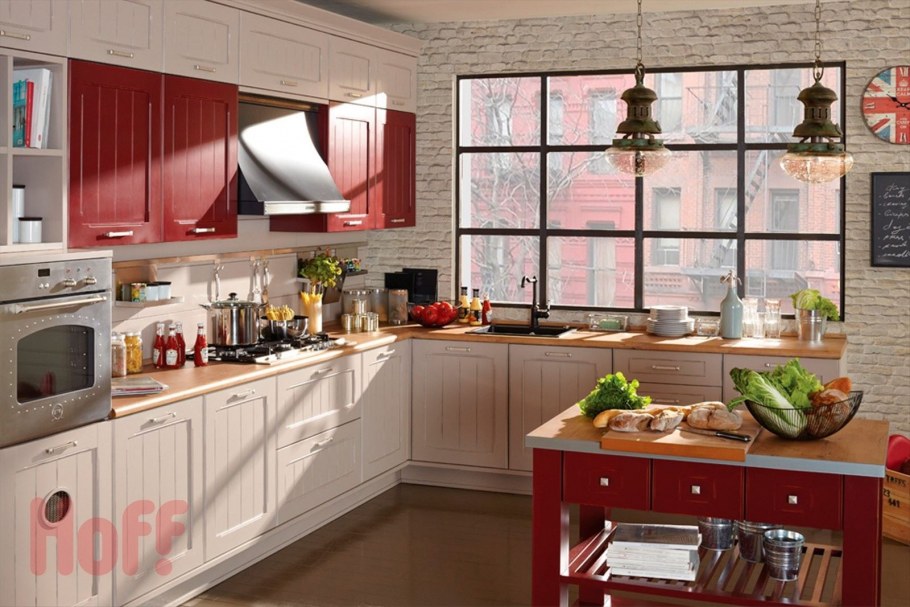 Деревянная кухня икеа в стиле лофт