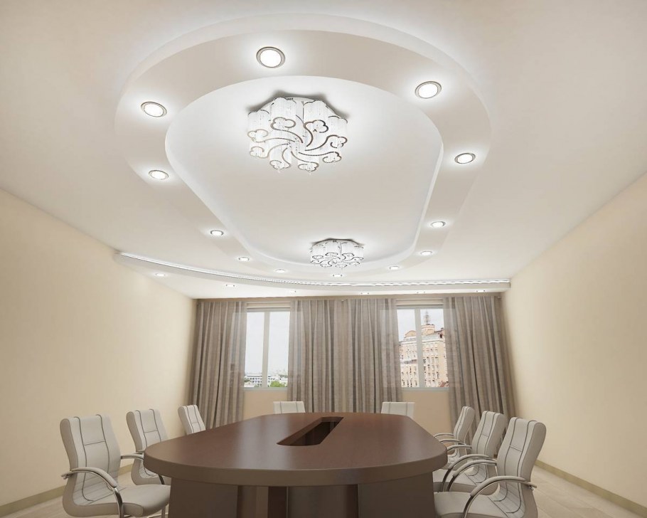 Гипсокартонные потолки одноуровневые