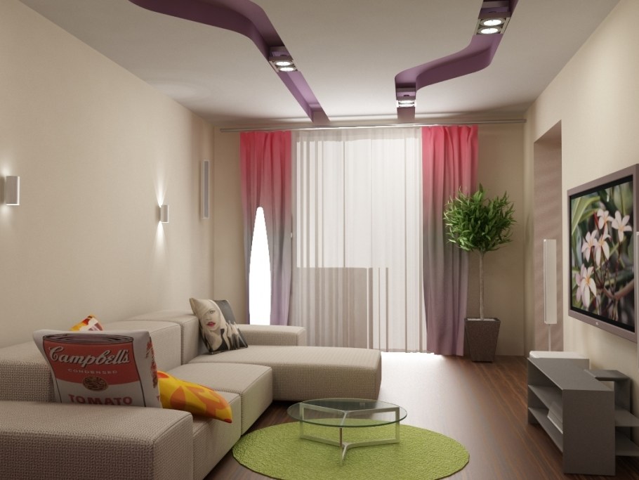 Интерьер небольшой гостиной