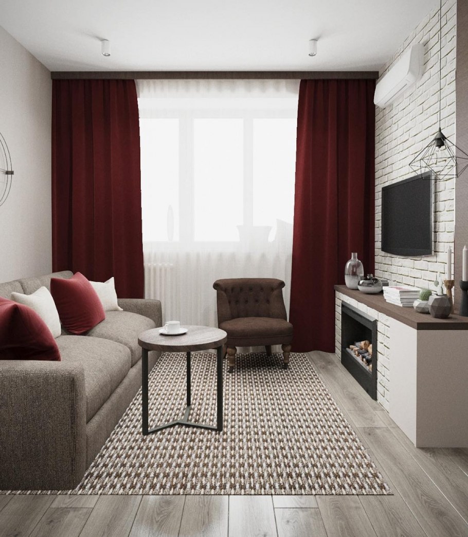 Обычный интерьер зала