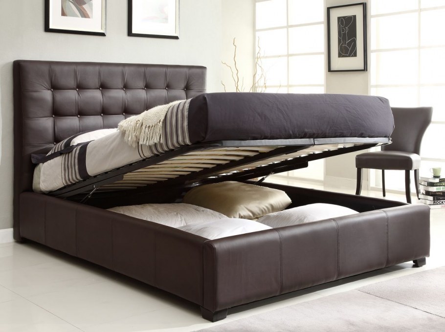 Кровать двуспальная с подъемным механизмом