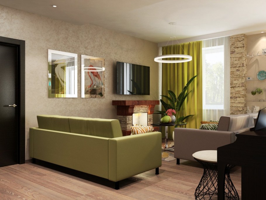 Большие диваны в интерьере