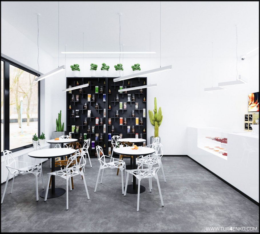 Кофейня в стиле Минимализм