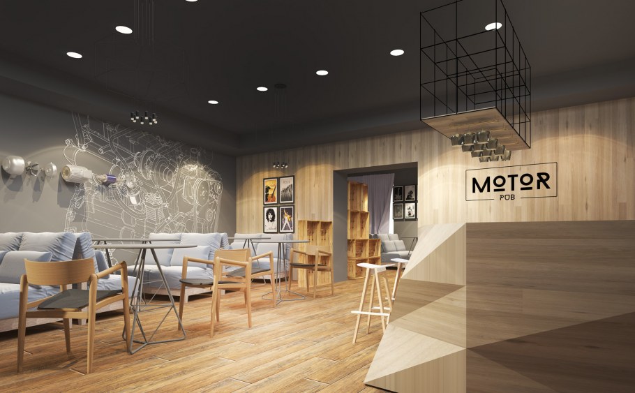 Интерьер кафе в стиле Минимализм