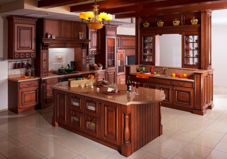 Кухни из натурального дерева