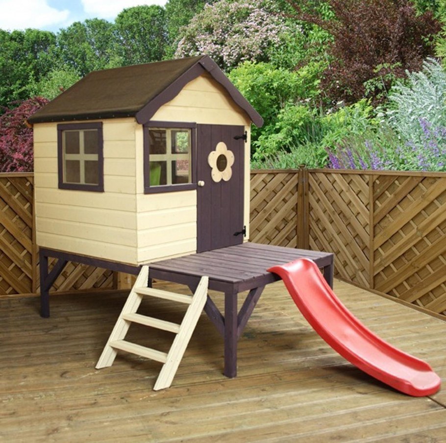 Детский домик на даче фанера картонный