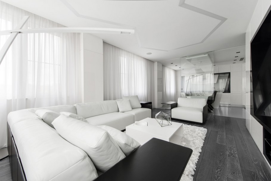 Белый интерьер квартиры