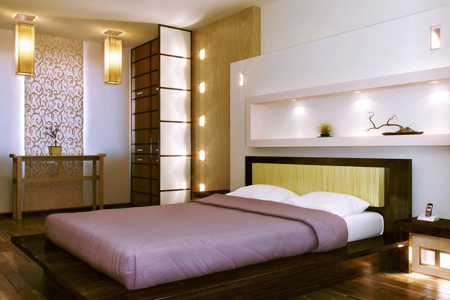 Ниша над кроватью в спальне