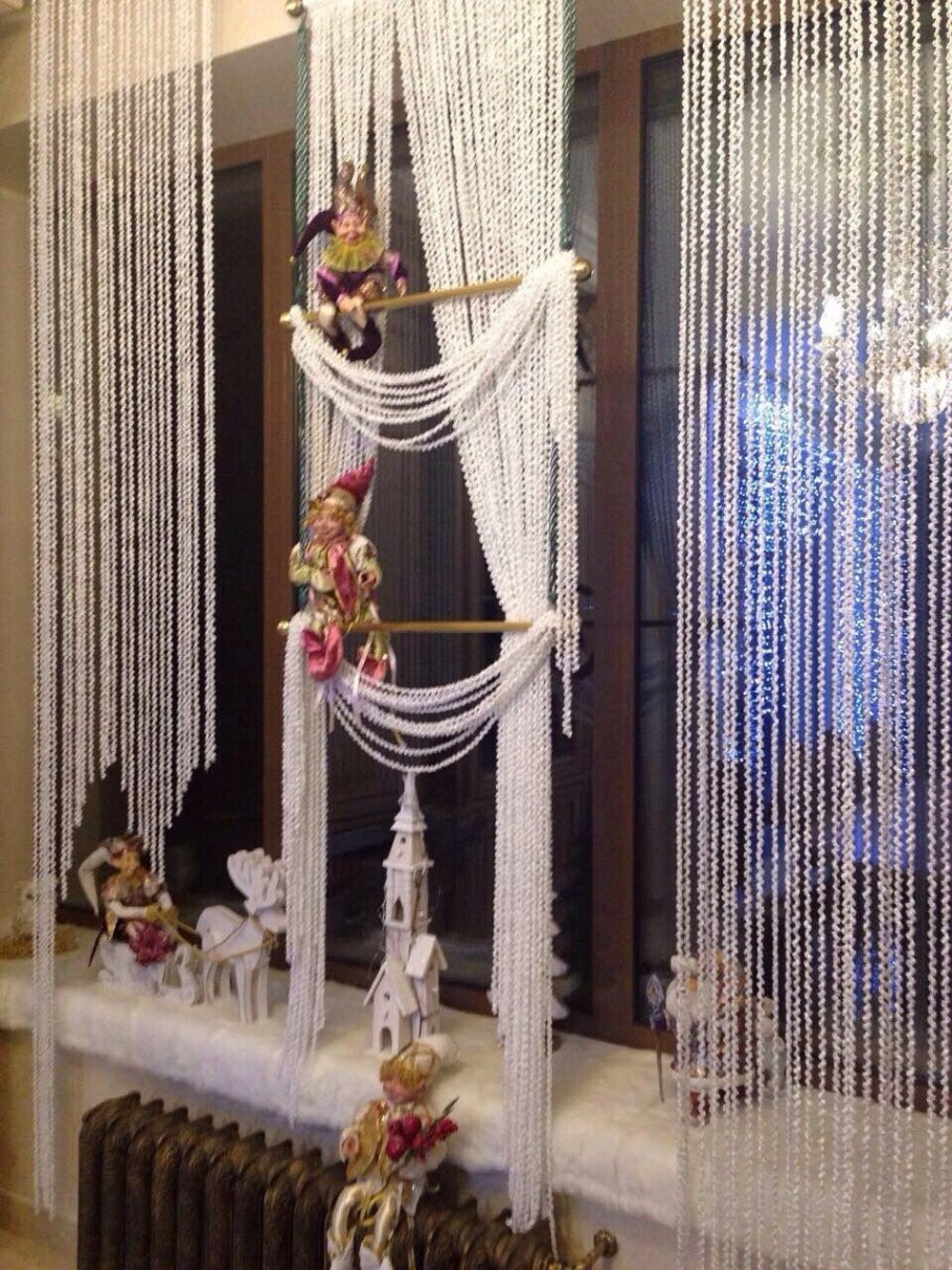 Нитяные шторы на дверной проем