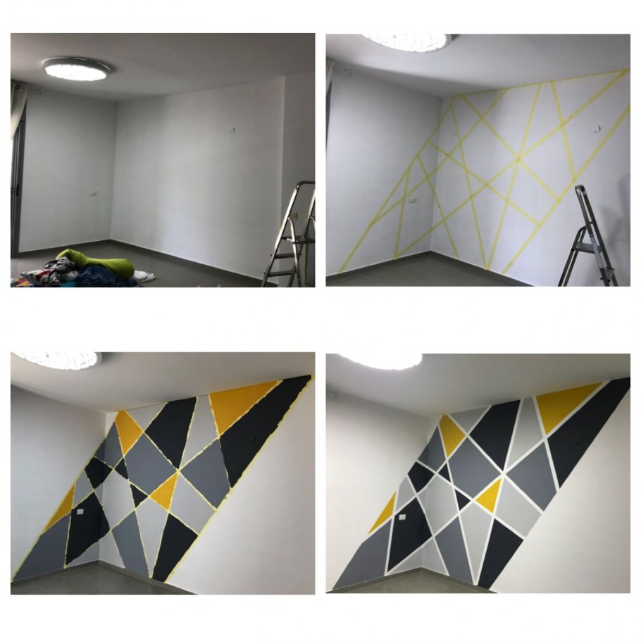 Окрашивание стен геометрия