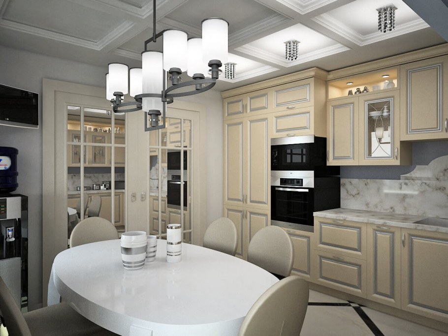 Люстра в неоклассическом стиле на кухню