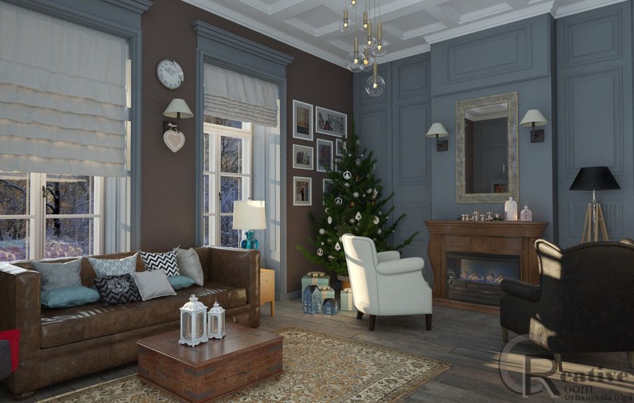 Гостиная в классическом английском стиле