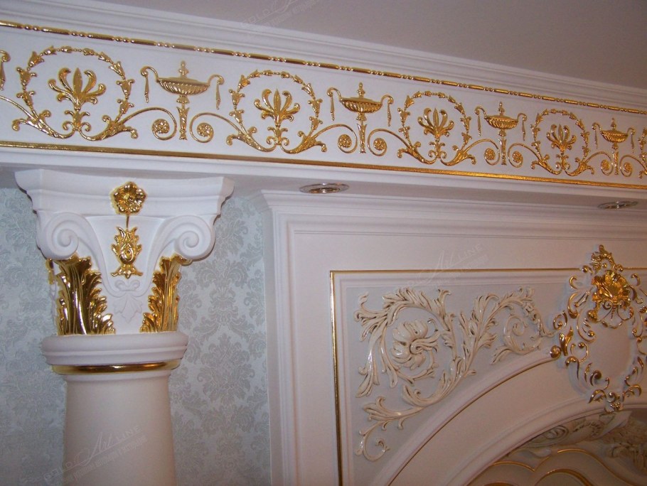 Интерьерный багет Декомастер в интерьере