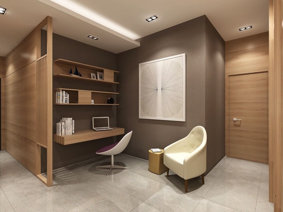 Интерьер кабинета в доме