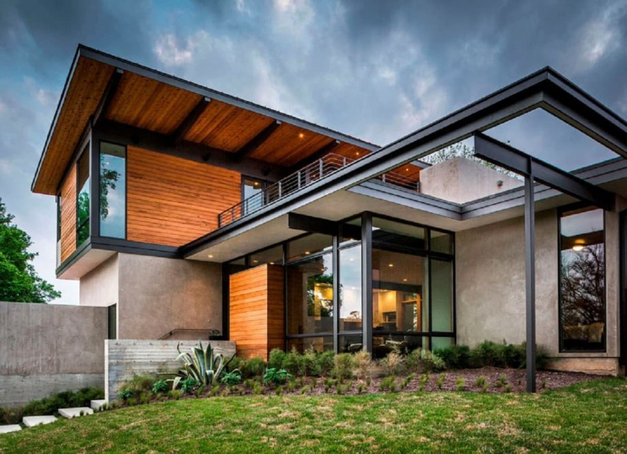 Дом из клееного бруса в стиле Модерн