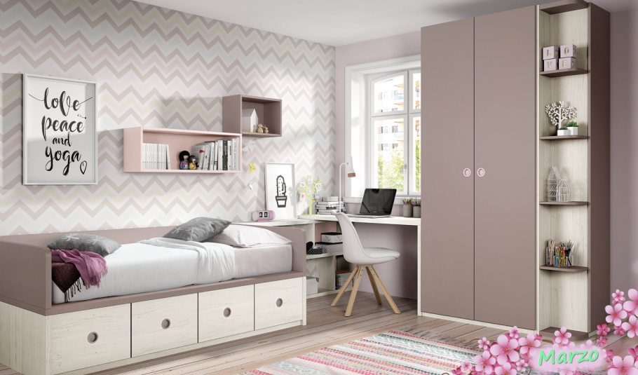 Шкаф в подростковую комнату для девочки