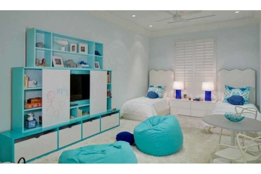 Детские комнаты в бирюзовом цвете