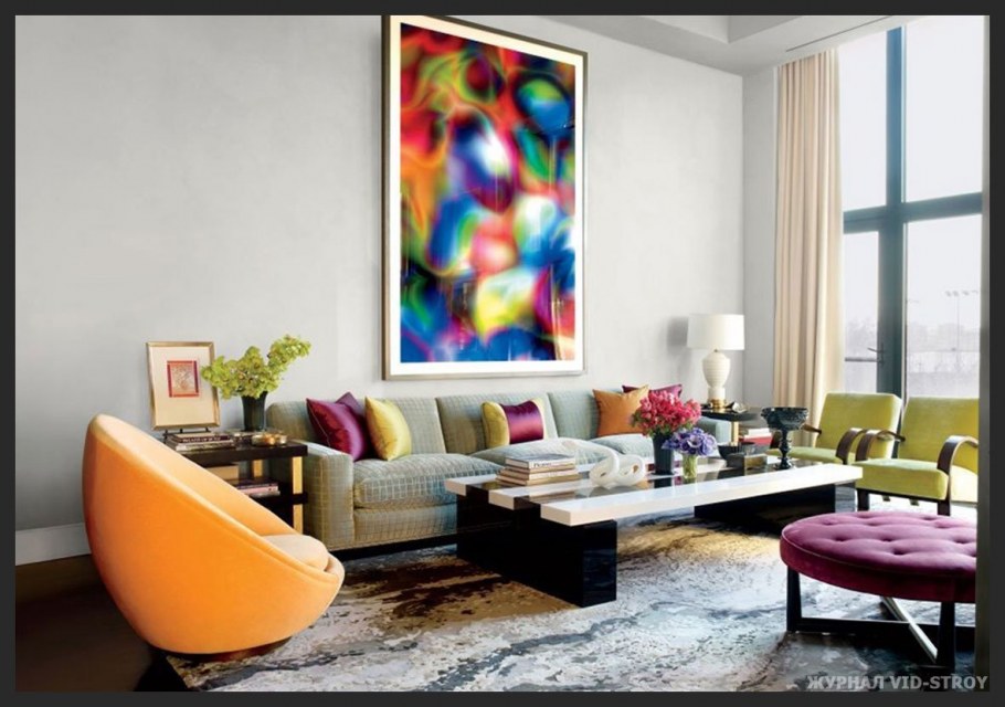 Интересные цветовые решения в интерьере