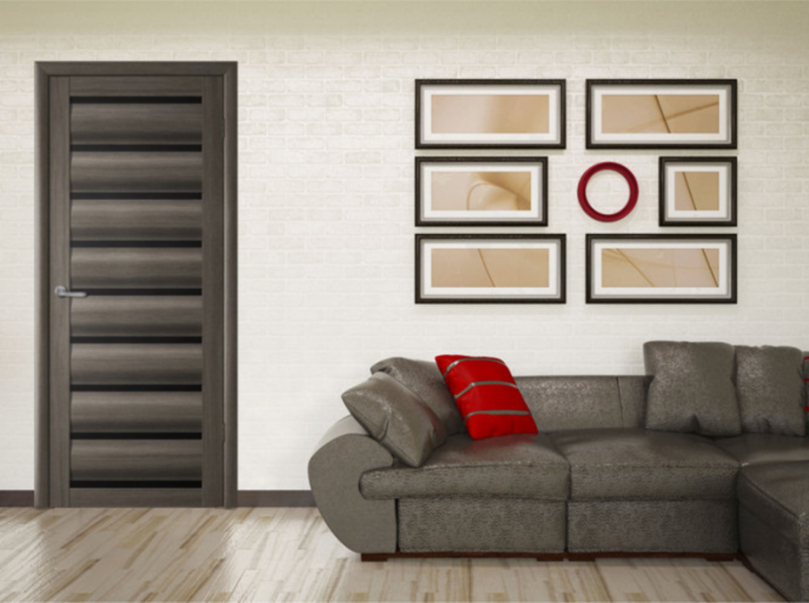 Дверь Кельн экошпон серый кедр