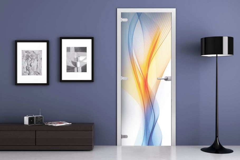 Маятниковые распашные стеклянные двери