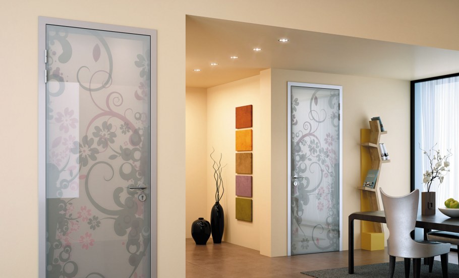 Раздвижные цельностеклянные двери межкомнатные Лаура