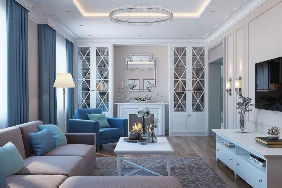 Гостиная американская Неоклассика