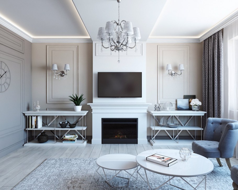 Гостиная Неоклассика 17 кв м
