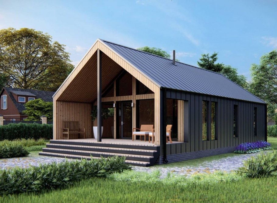 Барнхаус черный фальц