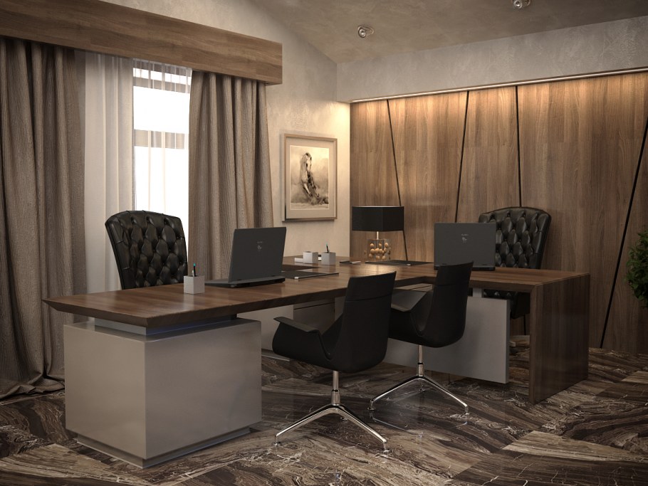Интерьер кабинета в офисе