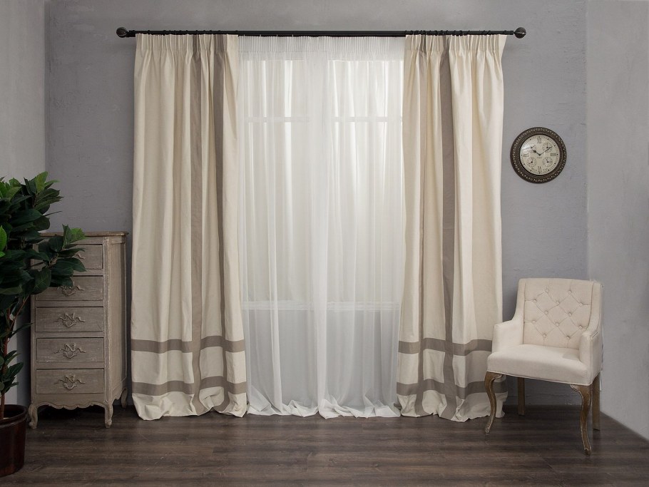 Льняная тюль