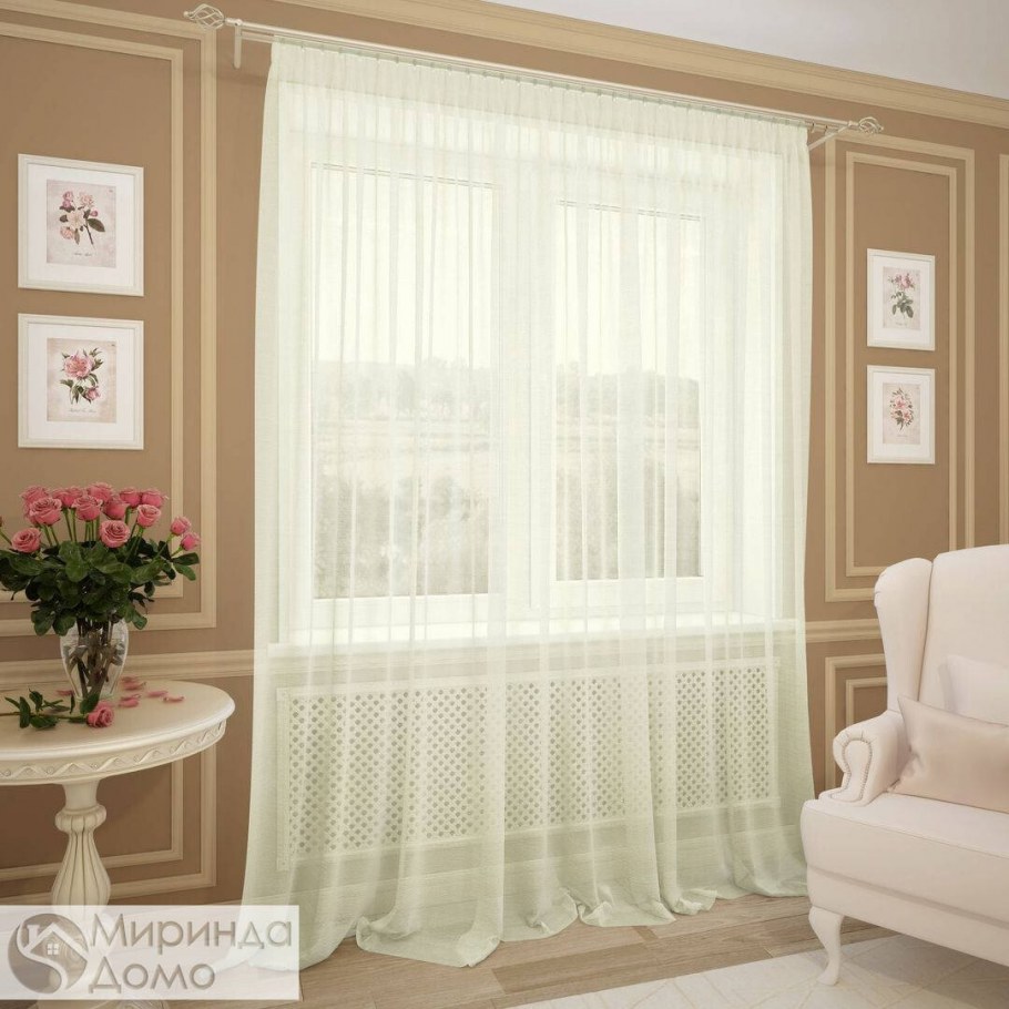Легкие светлые шторы