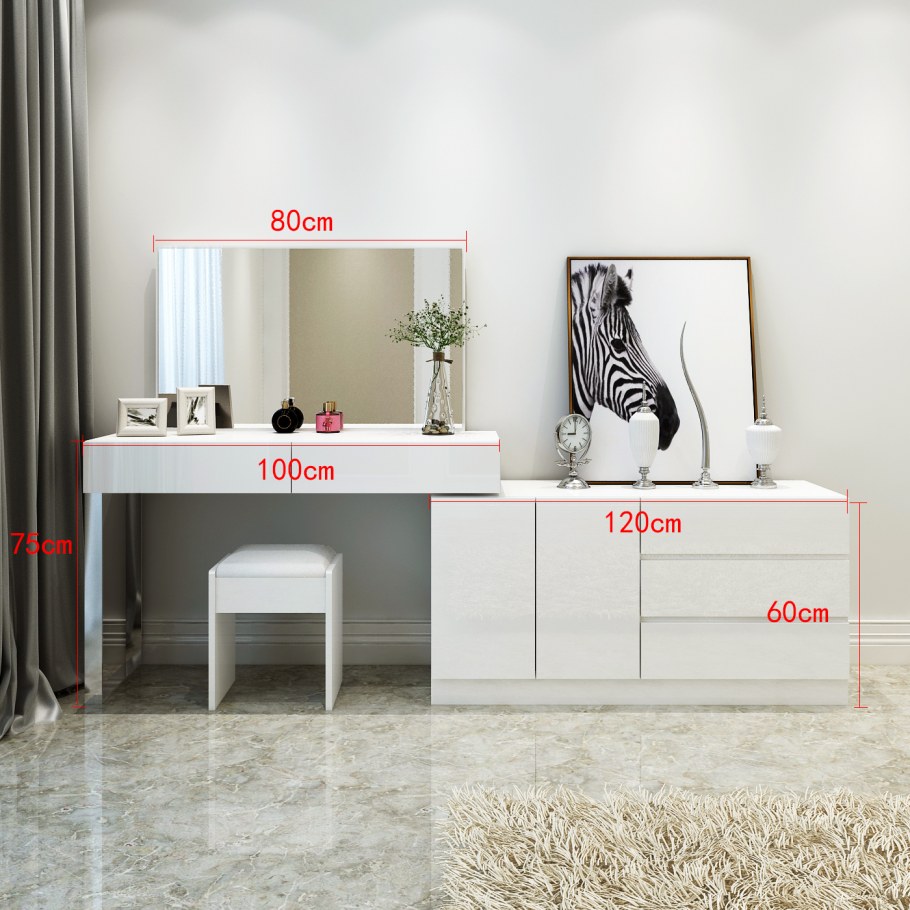 Длинный комод со столом