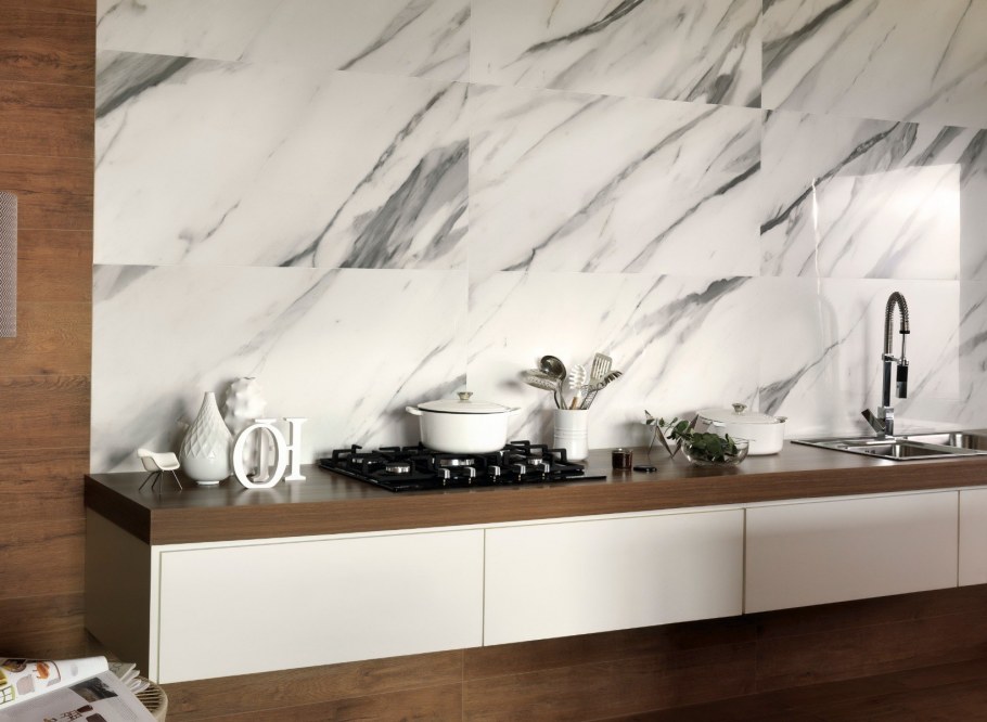 Кухня под мрамор