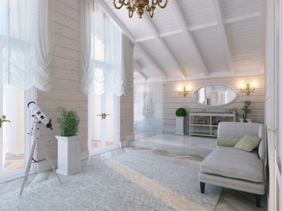 Гостиная с эркером