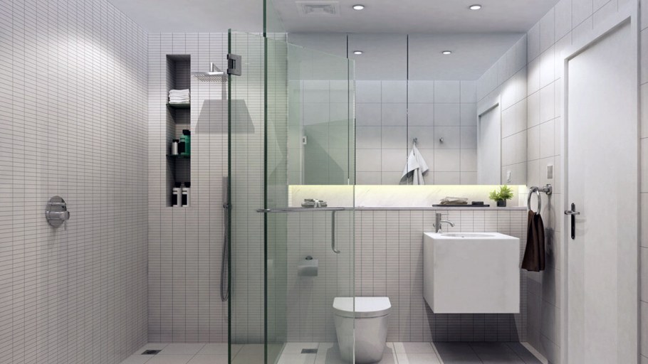 Ванная с душевой перегородкой