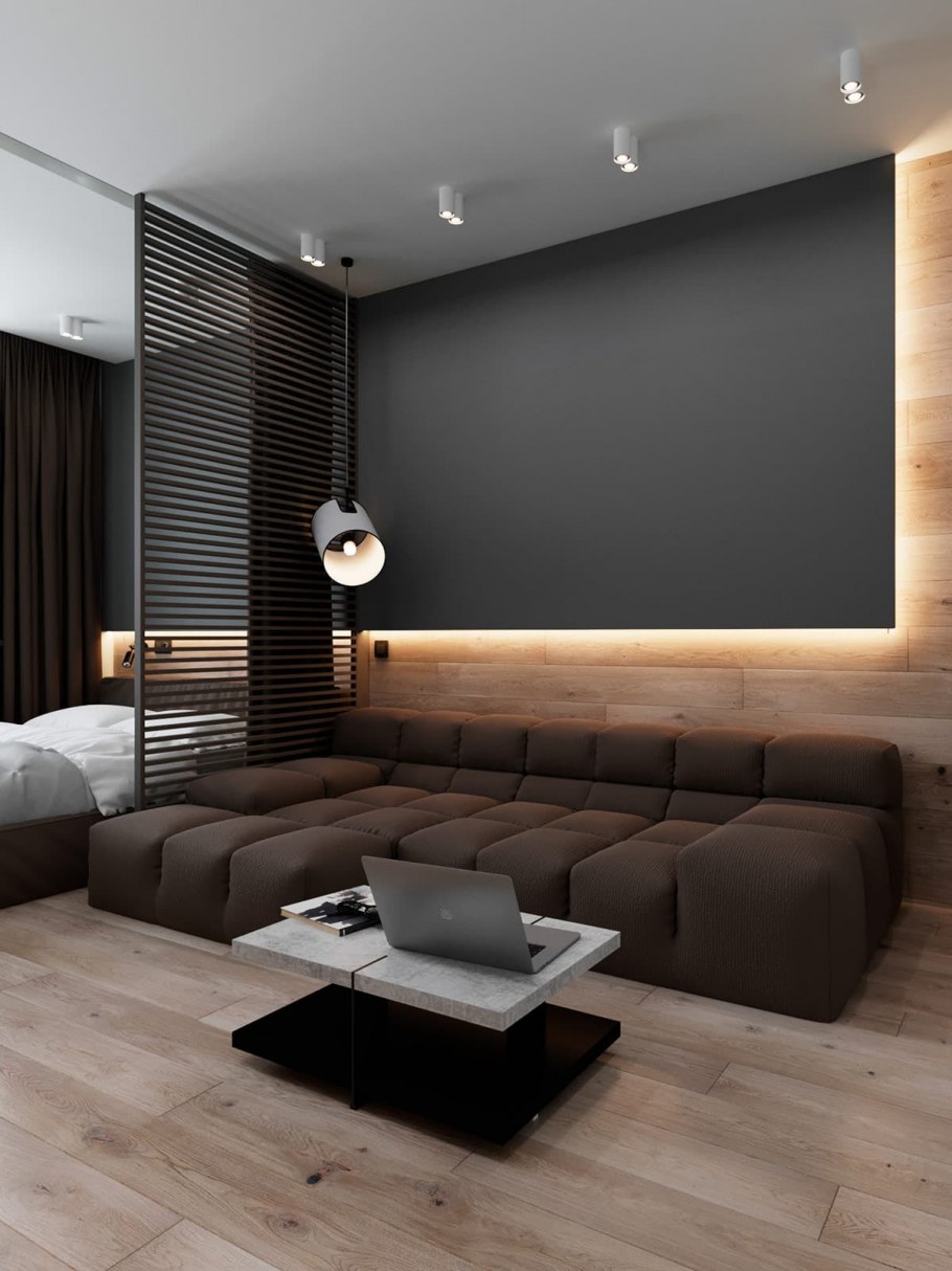 Маленькая гостиная в современном стиле