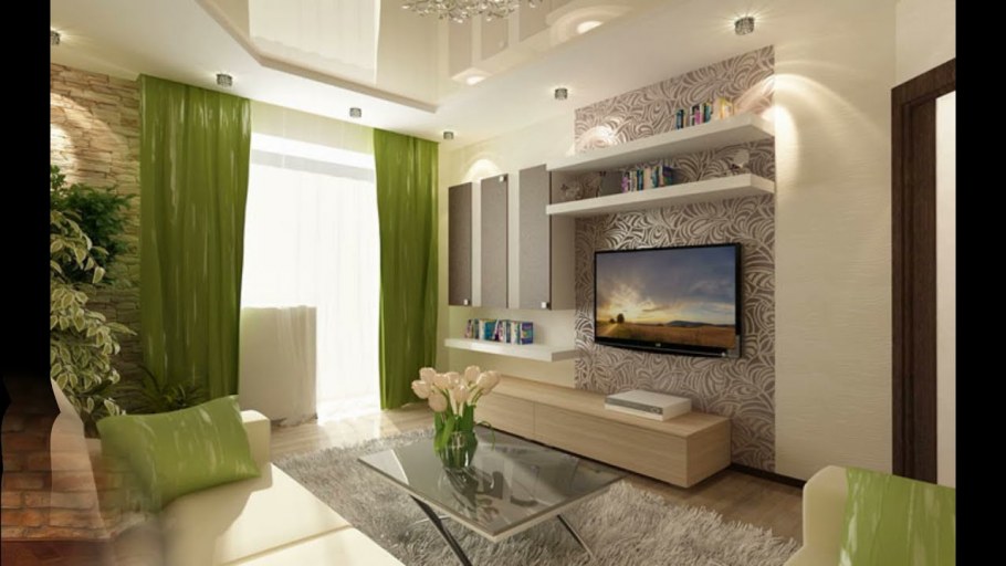 Интерьер лофт гостиная 15кв