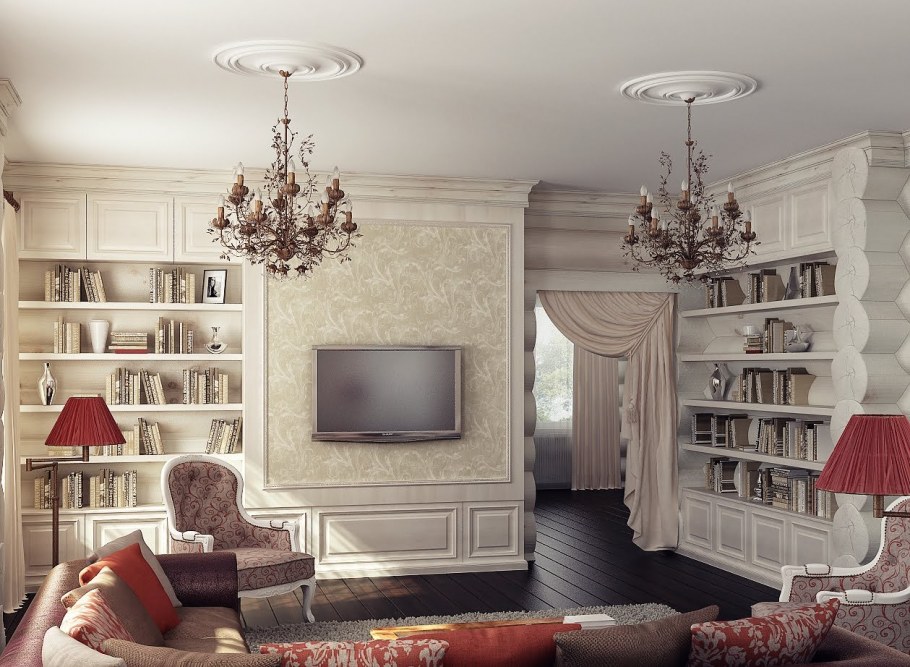 Классические светильники для гостиной комнаты