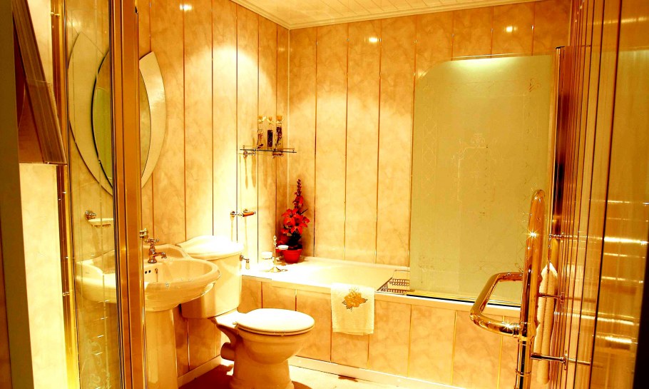 Ванная комната отделанная панелями