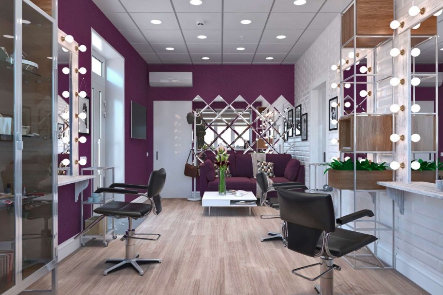 Интерьер парикмахерского зала