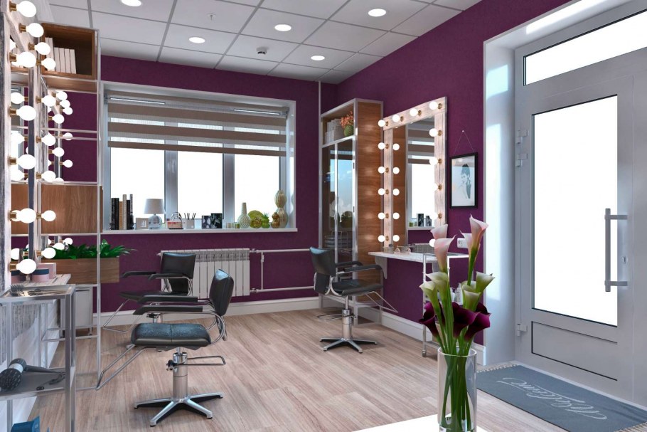 Цвет стен в парикмахерской