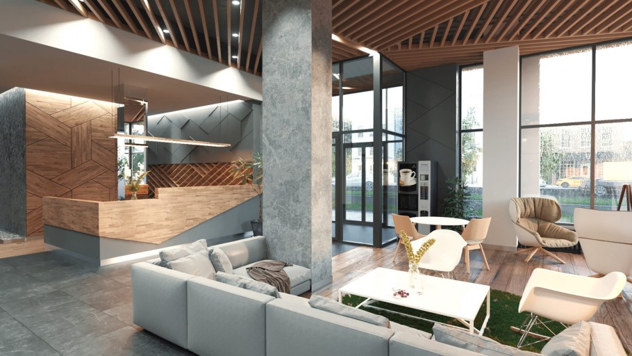 Лобби жилого комплекса