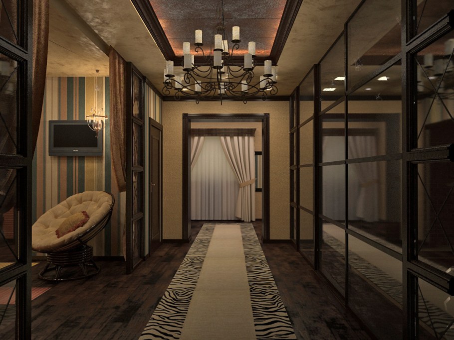 Прихожая в классическом стиле в квартире