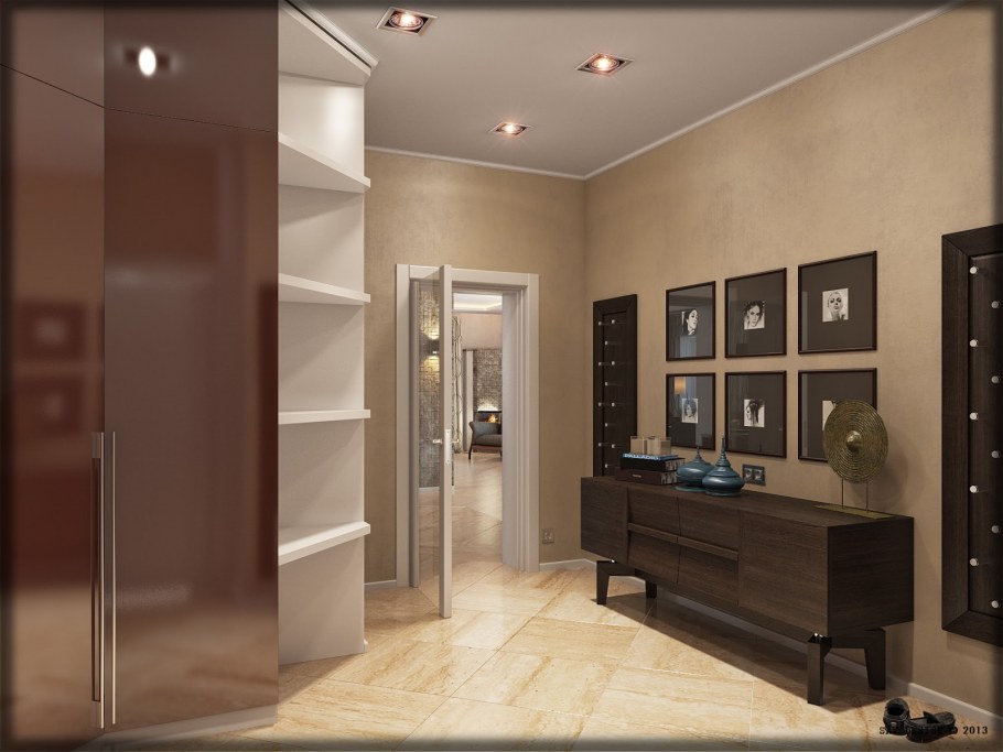 Прихожая и гостиная вместе