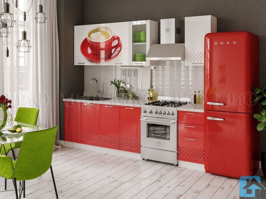 Красный кухонный гарнитур